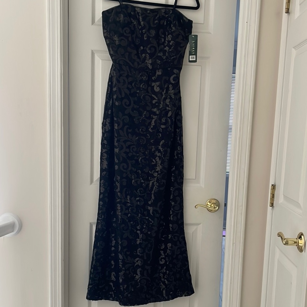 Ralph Lauren evening Sophisticated Strapless Black Dress